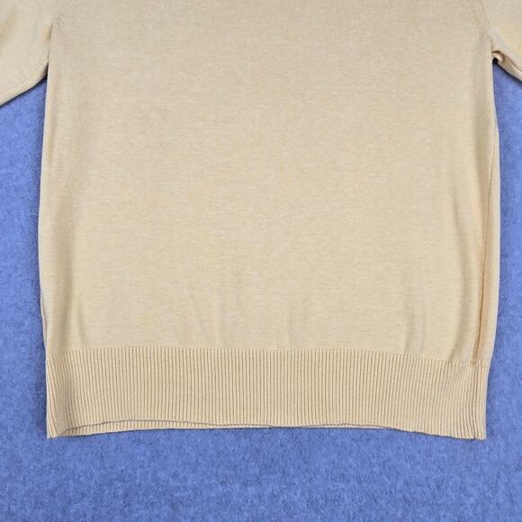 Banana Republic Mens Medium Yellow V Neck Thin Knit Pullover Sweater - Picture 4 of 10